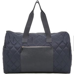 NWT DSW Exclusive Navy Quilted Canvas Weekender Overnight Duffle Bag
